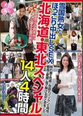 おばさんにホレたっ!!　北海道・東北スペシャル　雪国熟女とほっこり中出しSEX　照れ屋な性格と包容力バツグンの母性、最高の愛嬌に雪が解けるほど恋をした　14人4時間