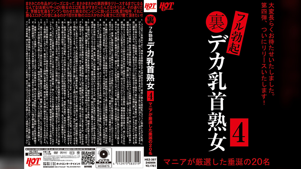 裏フル勃起デカ乳首熟女4 マニアが厳選した垂涎の20名