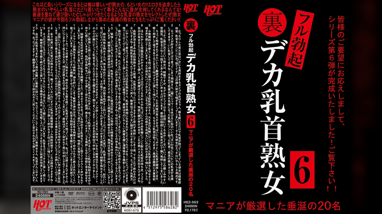 裏フル勃起デカ乳首熟女6 マニアが厳選した垂涎の20名