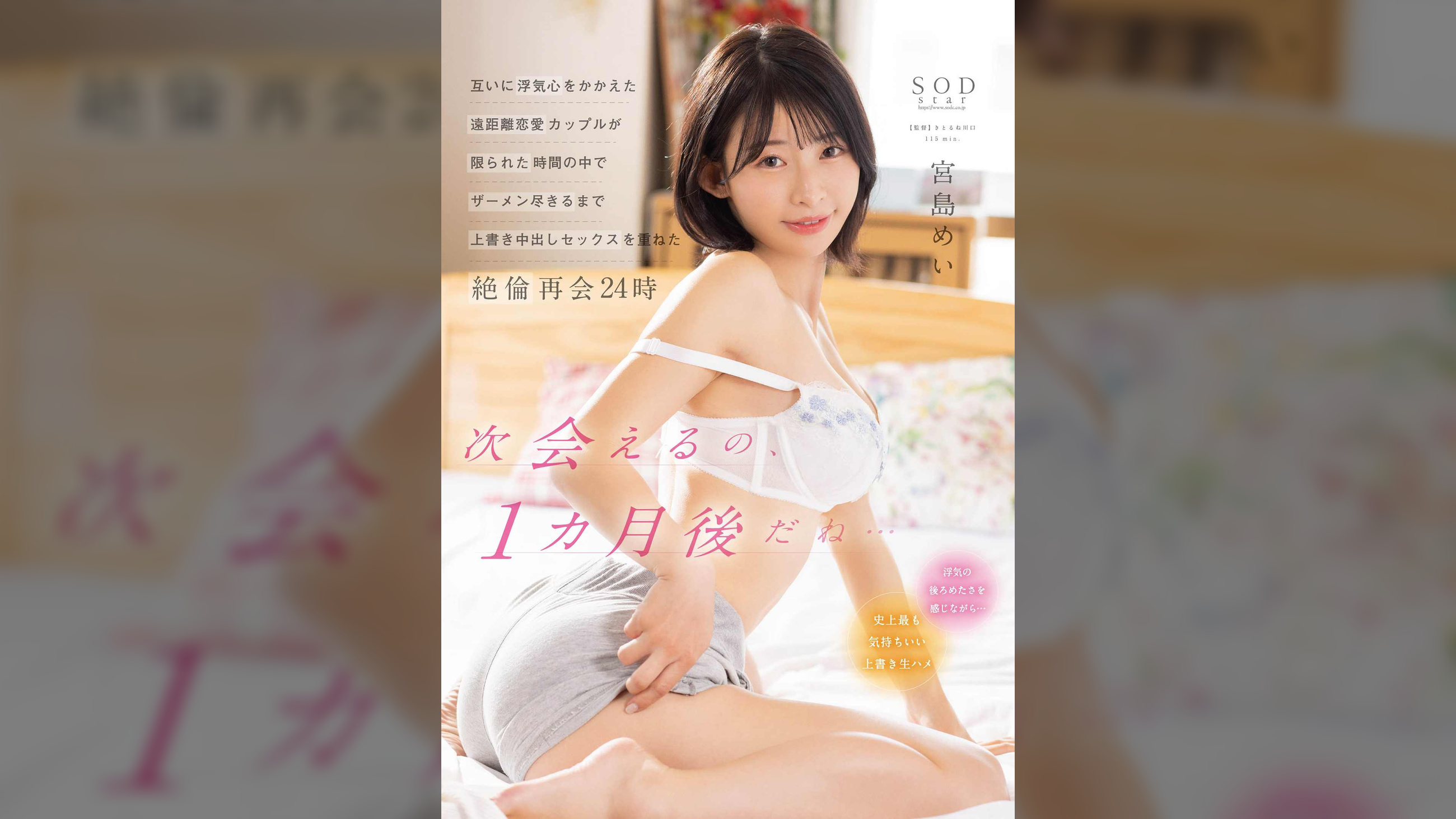 互いに浮気心をかかえた遠距離恋愛カップルが限られた時間の中でザーメン尽きるまで上書き中出しセックスを重ねた絶倫再会24時　宮島めい