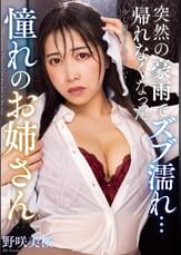 突然の豪雨でズブ濡れ…　帰れなくなった憧れのお姉さん　野咲美桜