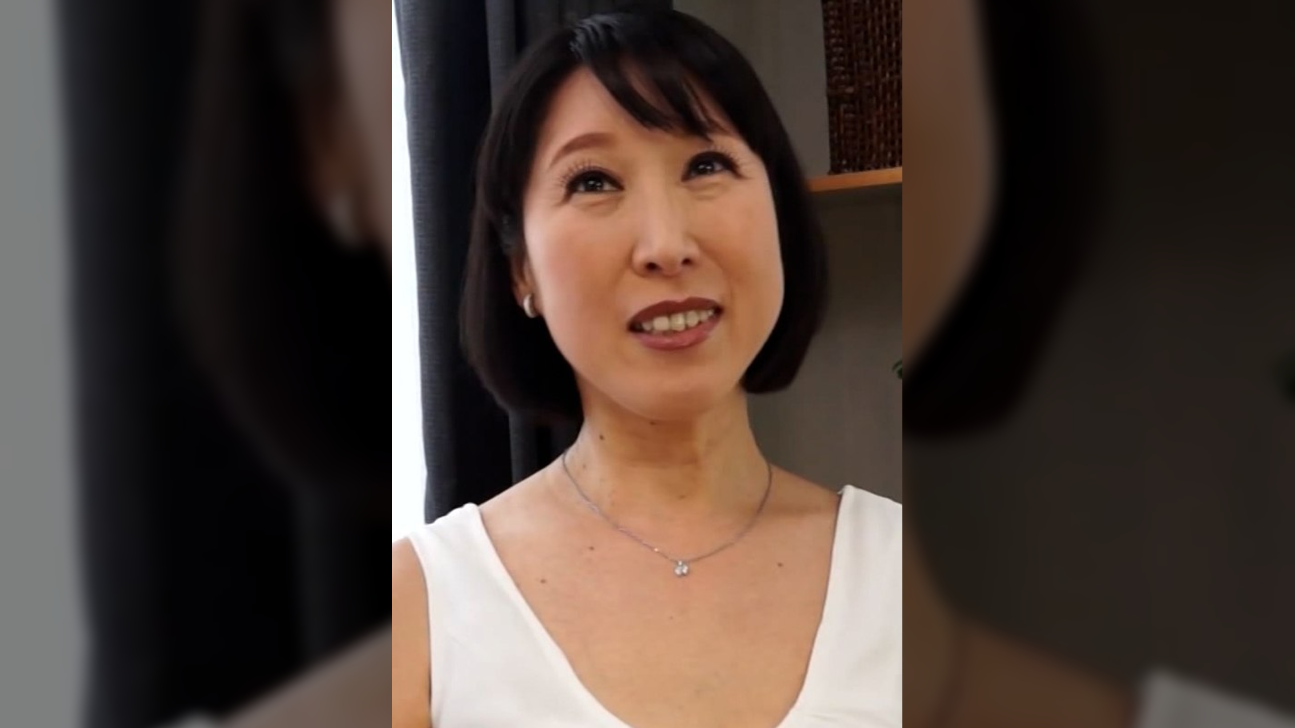 ショートヘアーの爽やか熟女さんがAVに興味をもって出演することに！53歳2児母がAV現場で淫乱開花の濃厚SEX