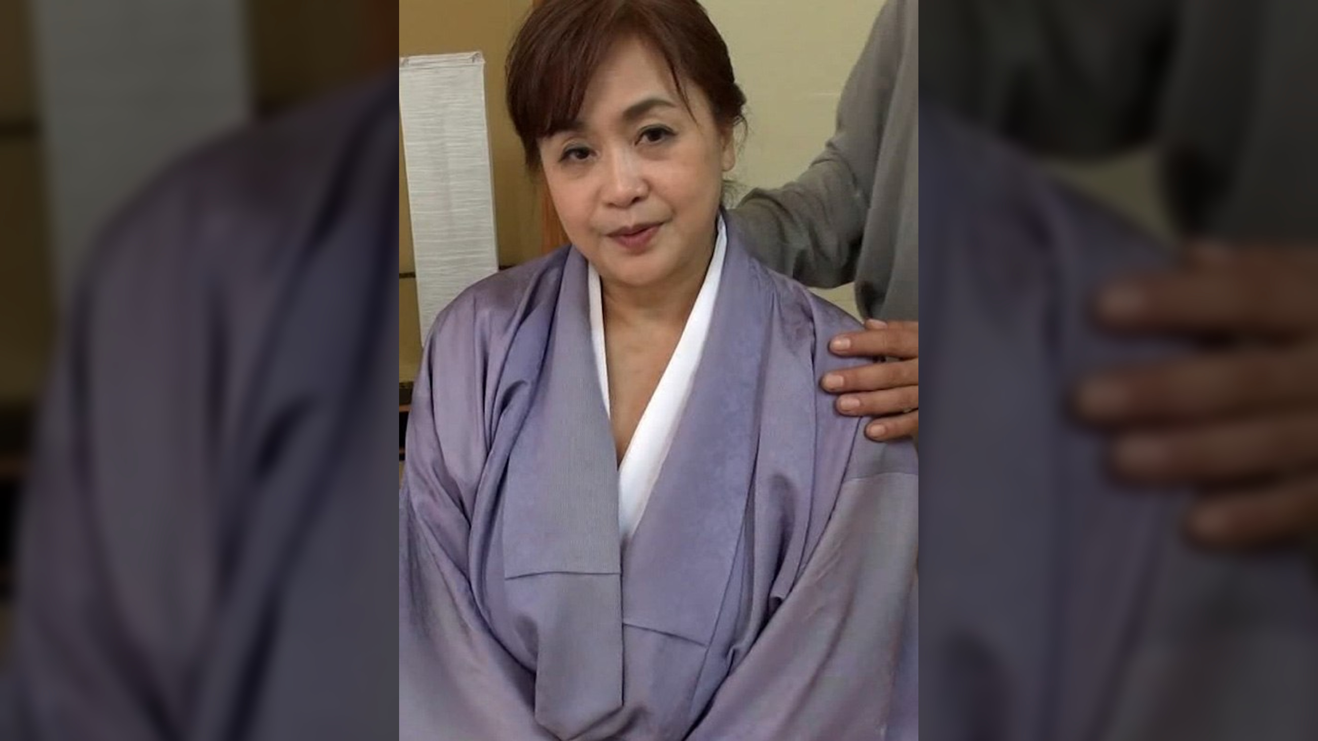 和服の似合うメガトン級爆乳熟女が初のAV出演！3Pで両方の乳首を舐められ感じたマ〇コは大洪水！快感に溺れた変態淫乱熟女絶頂交尾！