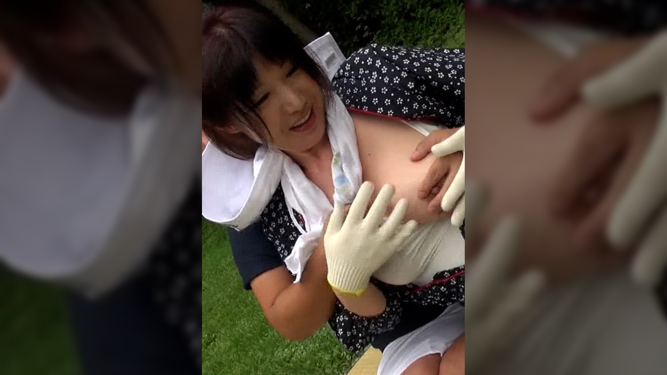 田舎の五十路熟女と青空SEX!大自然の恵みを感じながら乳首を勃起させての中出しSEX!