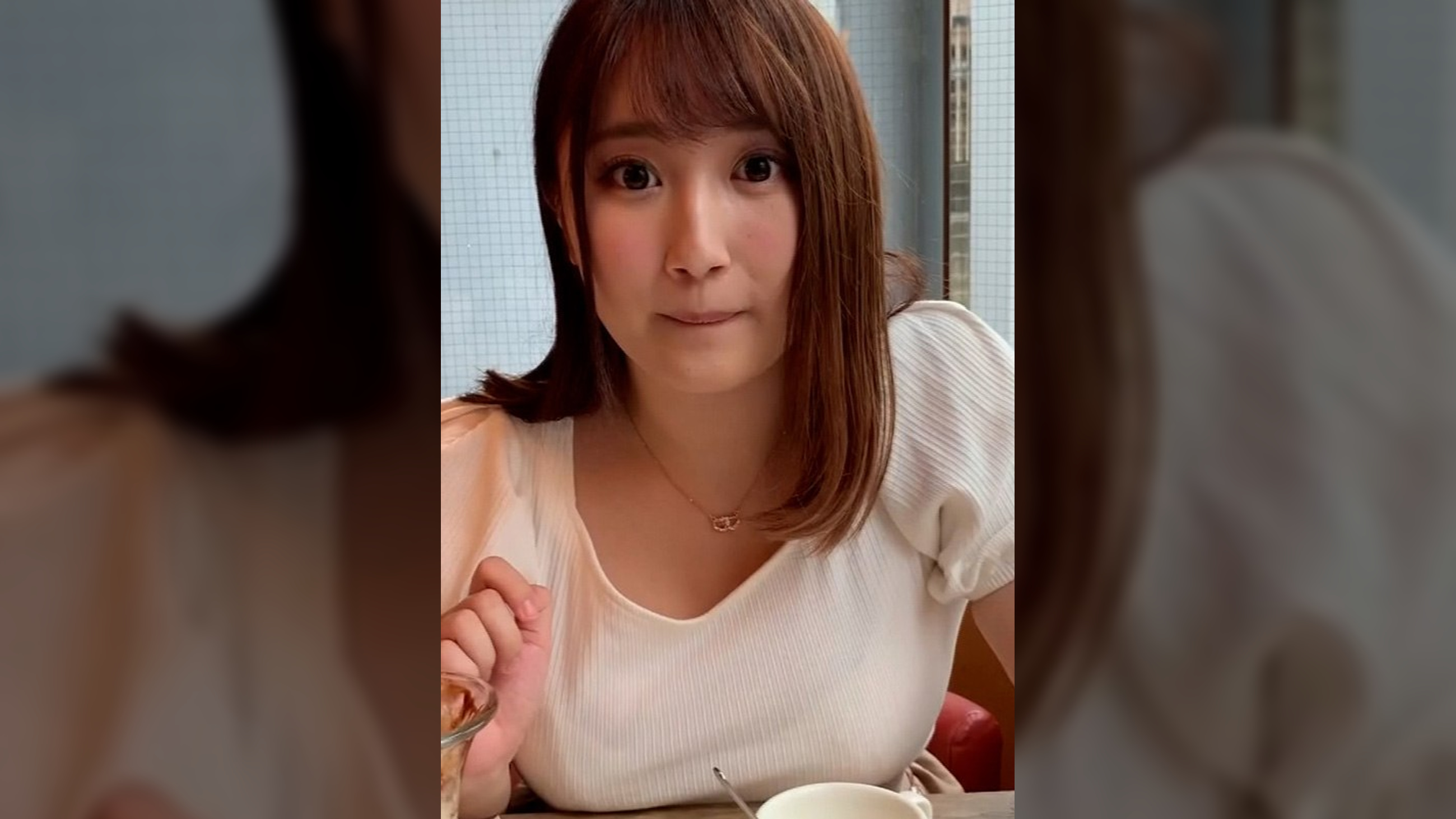喫茶店のテーブルに思わず乗せてしまうGカップ 顔面優等生お嬢様と個撮テイでラブホハメ撮りSEX！