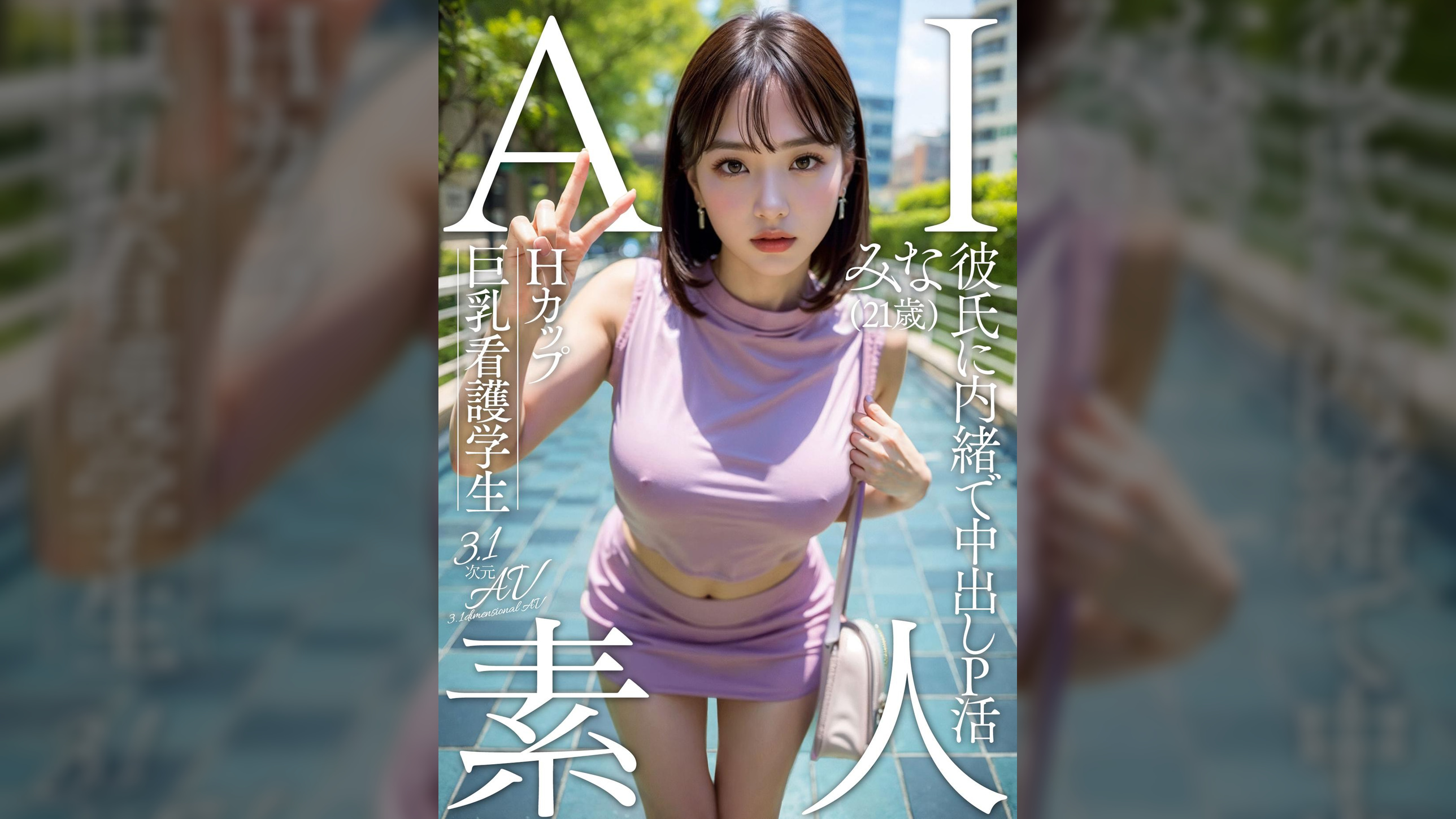 AI素人　Hカップ巨乳看護学生 みな（２１歳）【3.1次元】