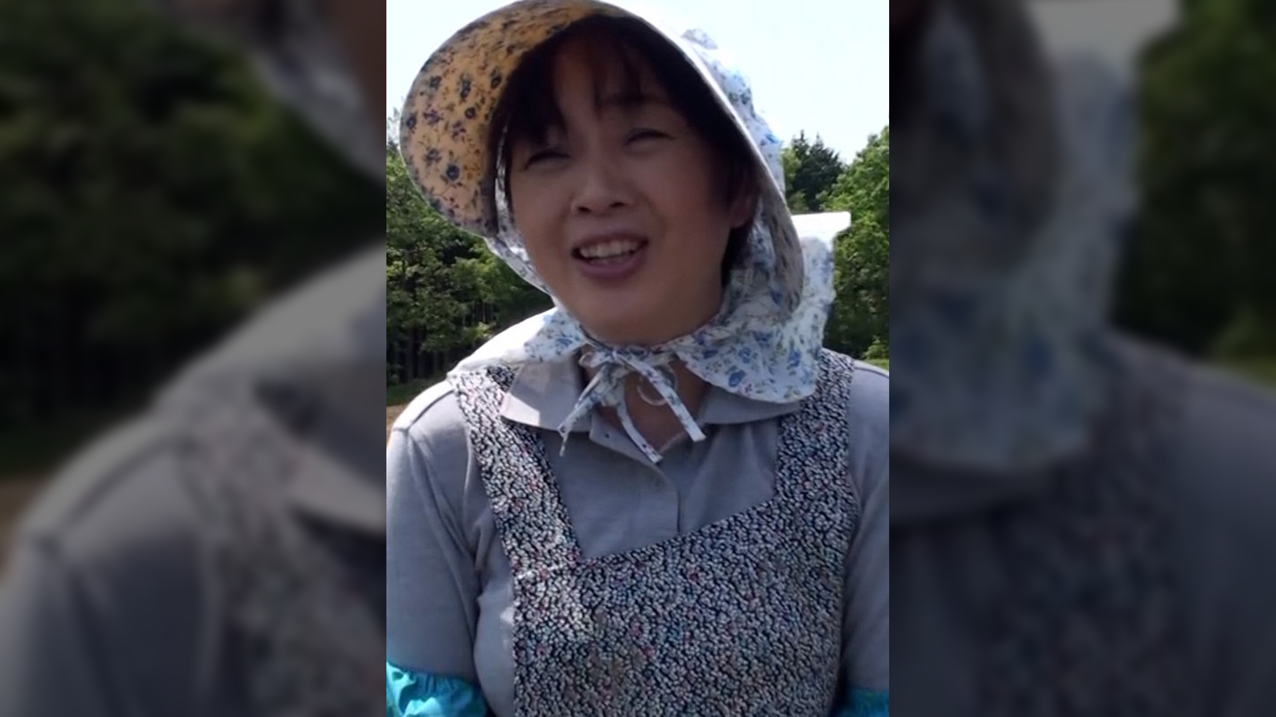 長閑な田園風景に佇む地味で素朴なおばちゃんが刺激を求めて旦那の旅行中にAV出演で野外活動！