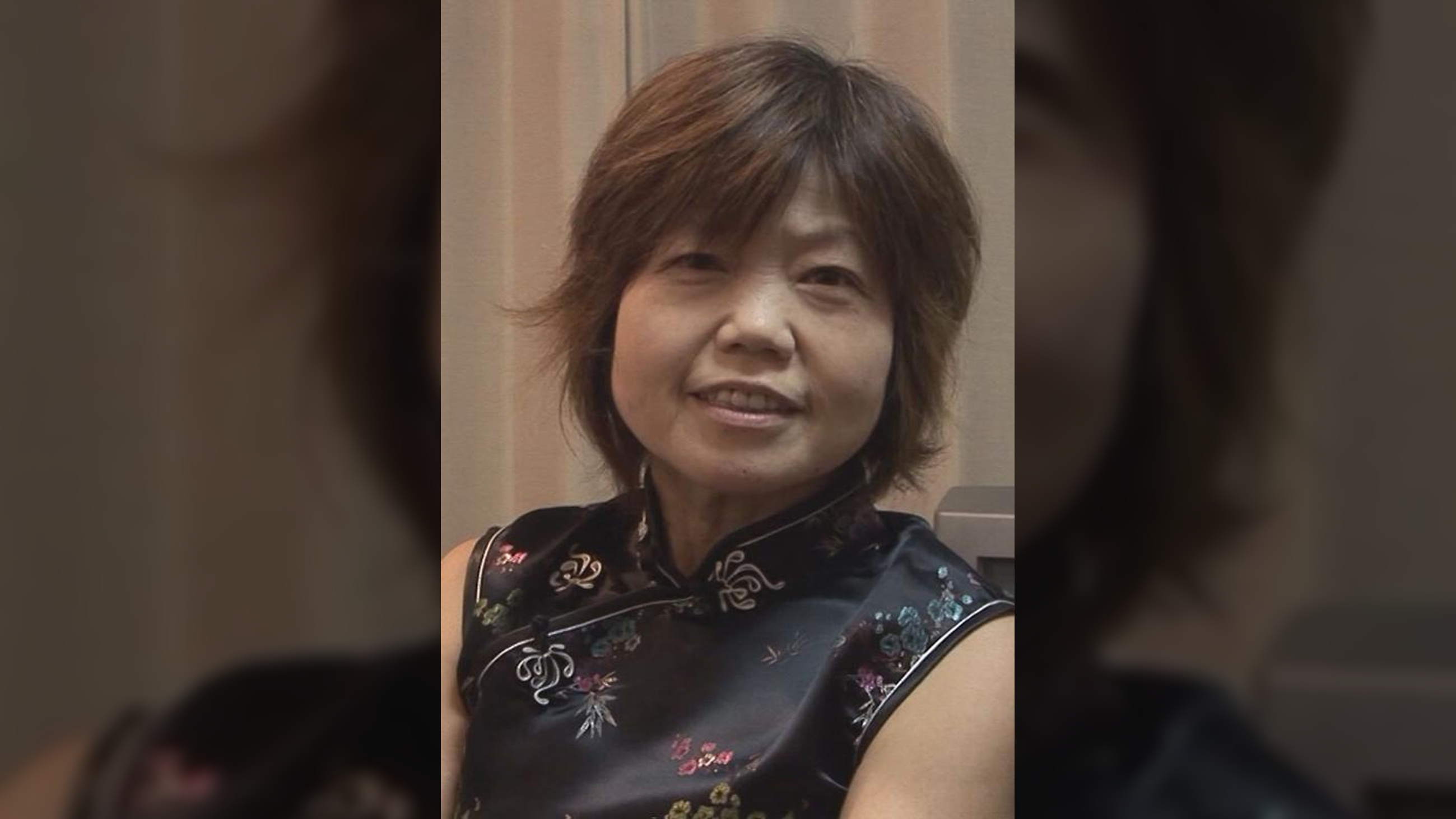 チャーミングな笑顔が可愛い五十路おばさん！スレンダーなＢＯＤＹからは想像できないＧカップの爆乳を揉みしだいてご無沙汰なアソコに肉棒挿入！イキまくり！