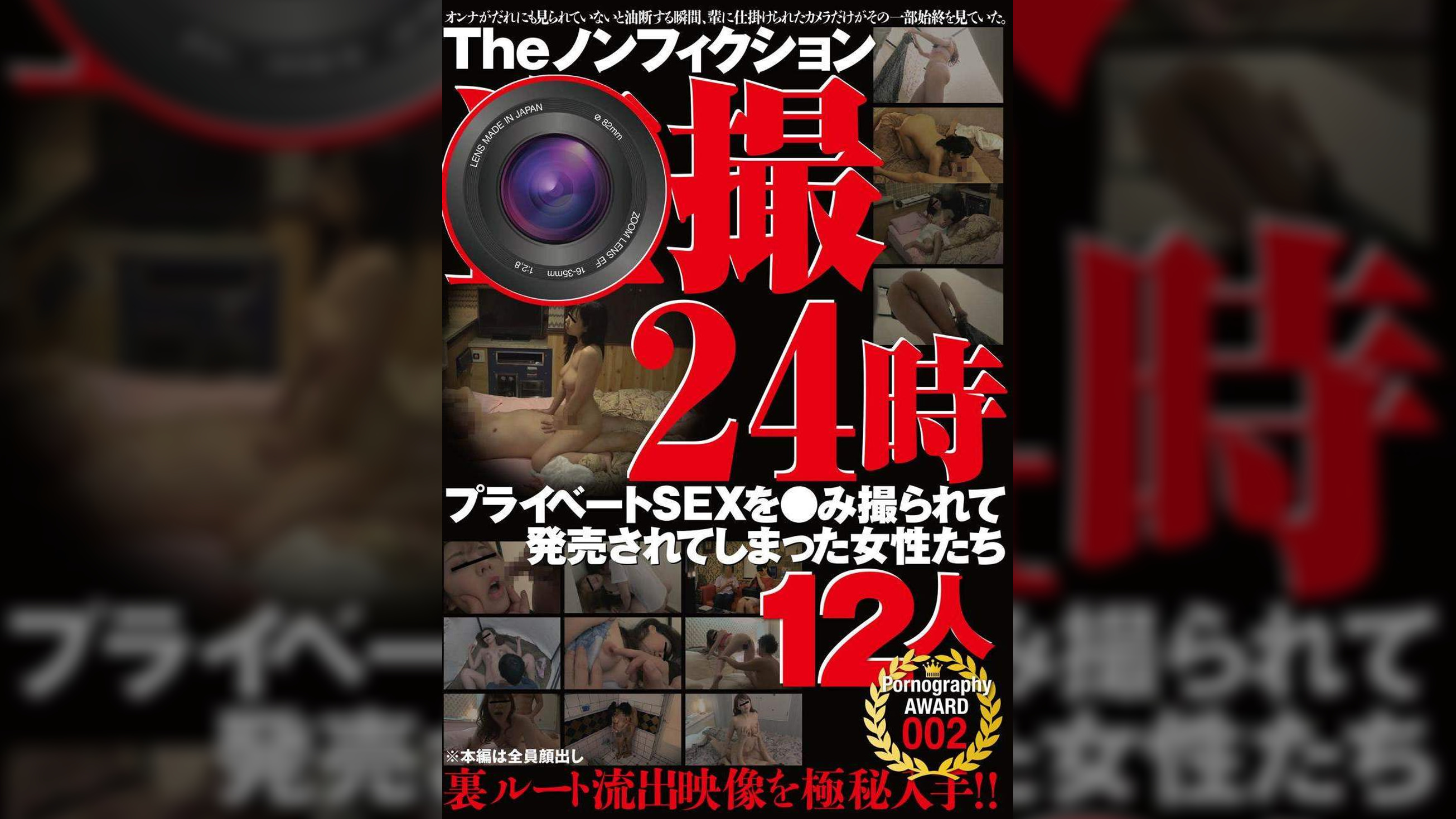 The ノンフィクション ●撮24時 プライベートSEXを盗み撮られて発売されてしまった女性たち 12人 Pornography AWARD 002