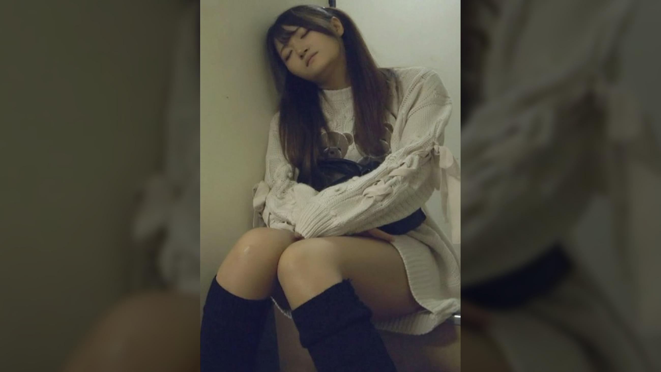 新宿歌舞伎町の闇！汚されたクマさんセーターのツインテール！