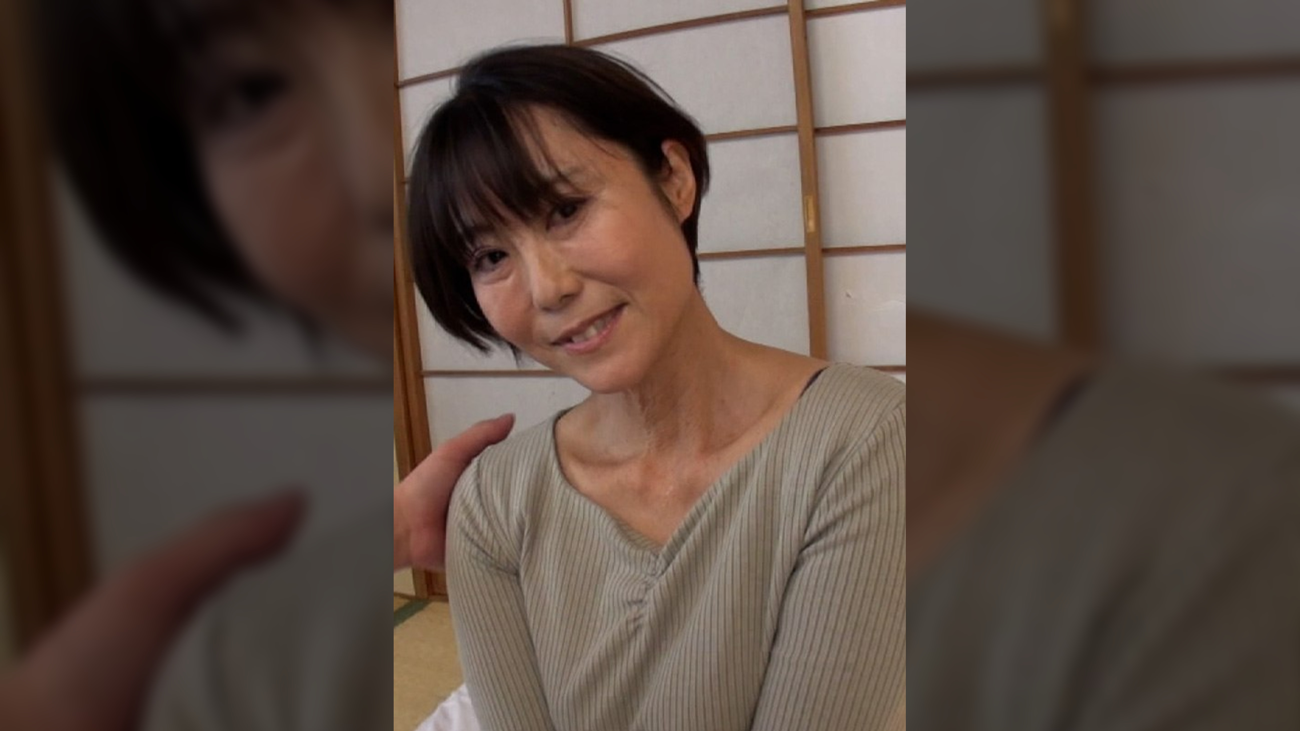 ショートヘアーの清楚系素人五十路熟女がお漏らし潮吹きイキ過ぎ絶頂SEX!