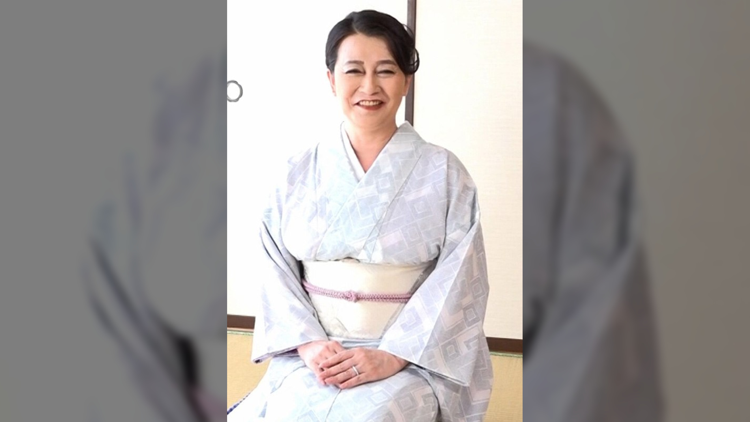 和服姿の爆乳おばさん！アダルトグッズのモニターからあれよあれよのAV出演！緊張から人生最高イキ過ぎ性交！