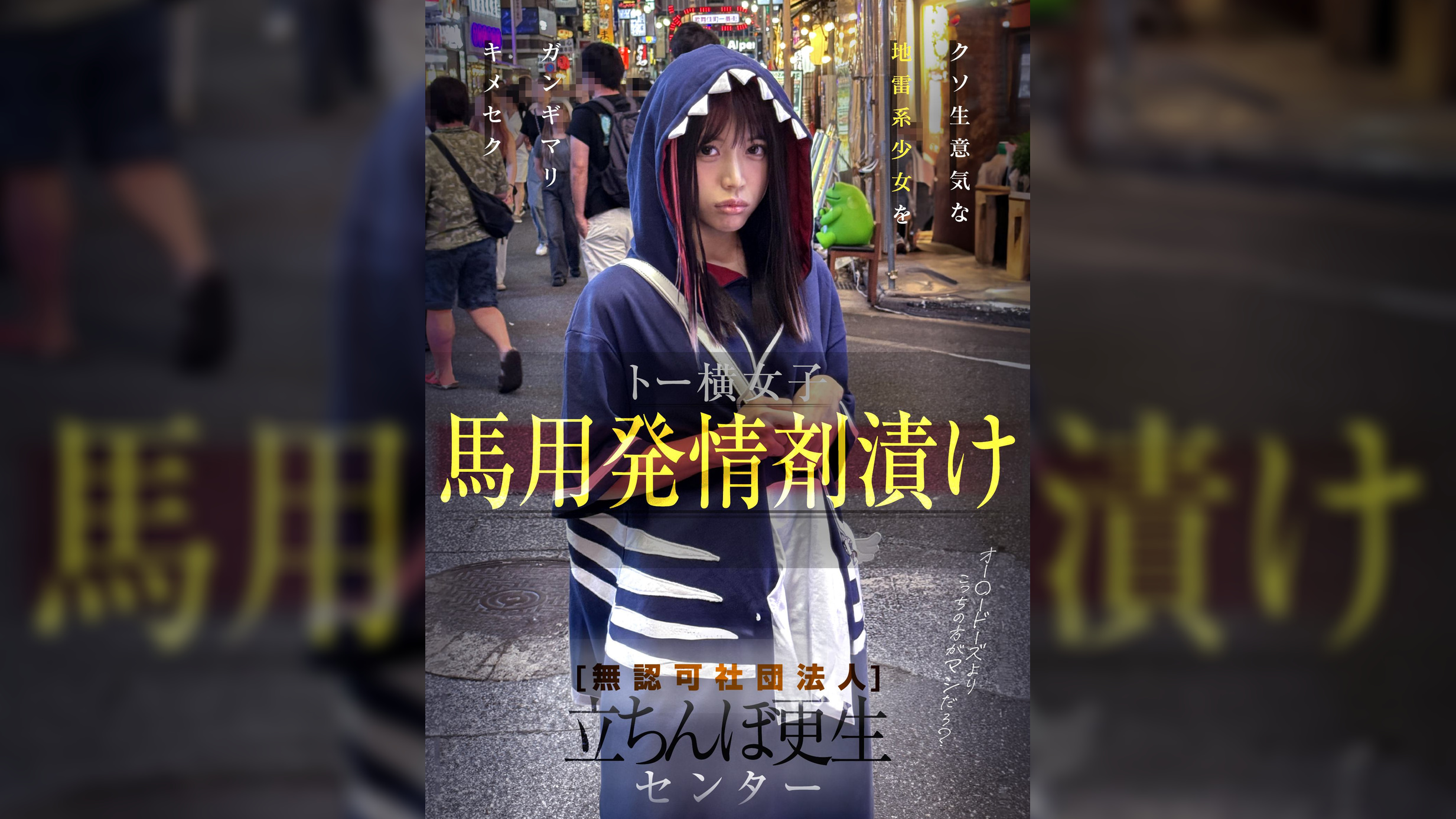 無認可社団法人 立ちんぼ更生センター トー横女子馬用発情剤漬け~対象者C編~