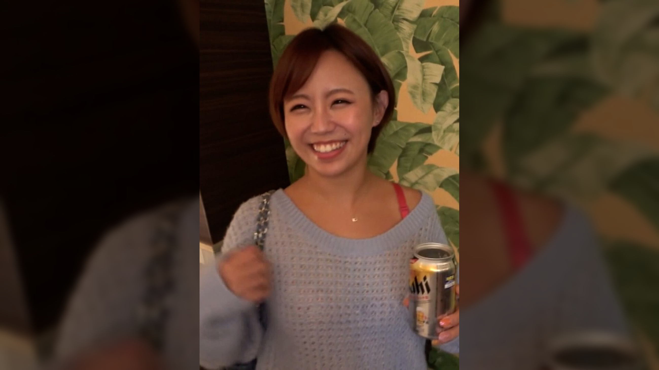 ショートヘアーで褐色の肌が健康的なお姉さんが同窓会帰りに同級生のAV男優とラブホで浮気中出しSEX！