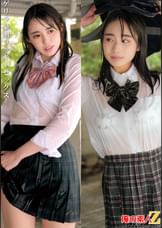 ゲリラ豪雨の中のびしょ濡れ●●女子2名 なのはちゃんとしおんちゃん