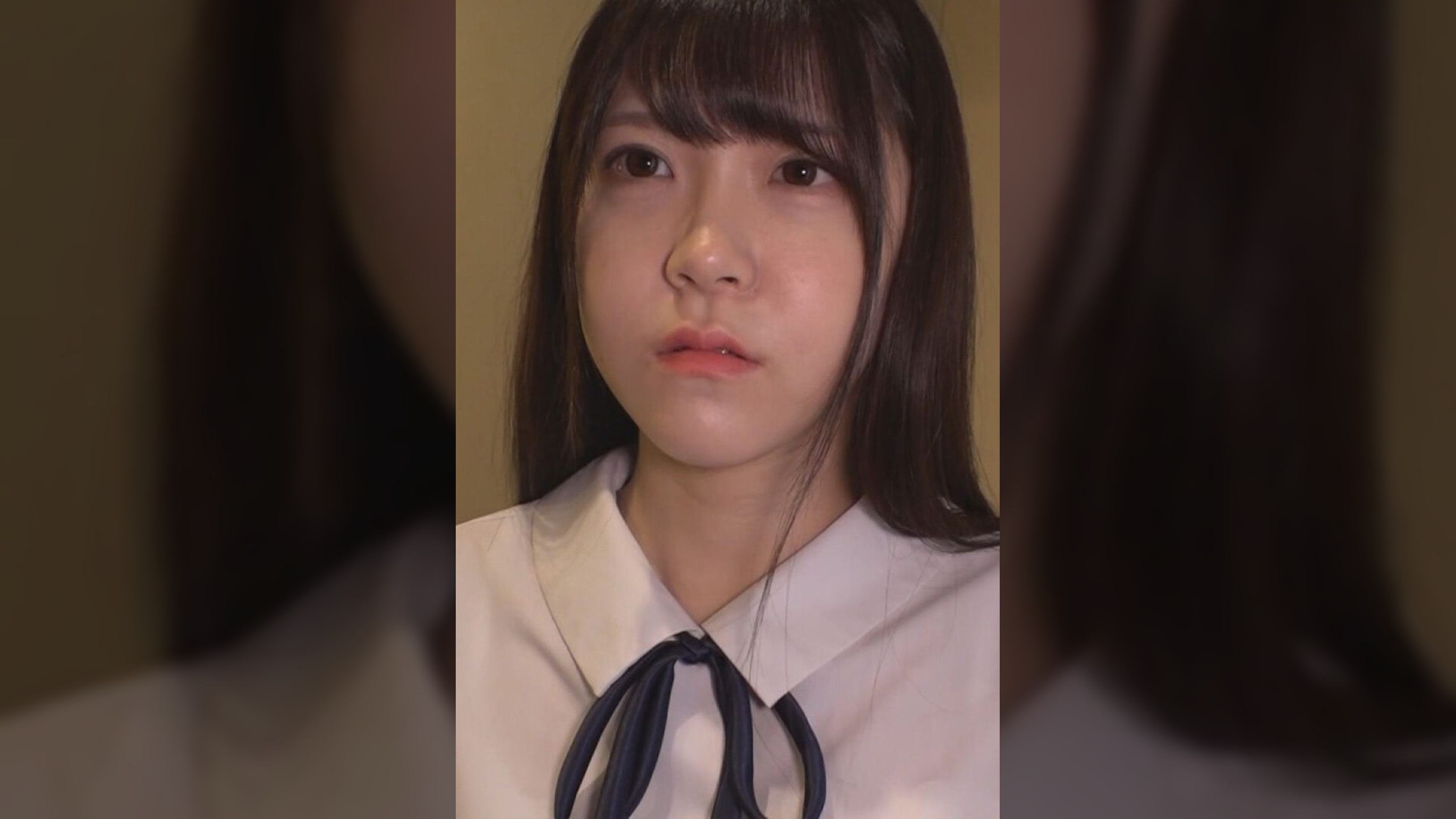 黒髪清楚JKの未開拓キツキツマ◯コに白濁を注ぎ込む
