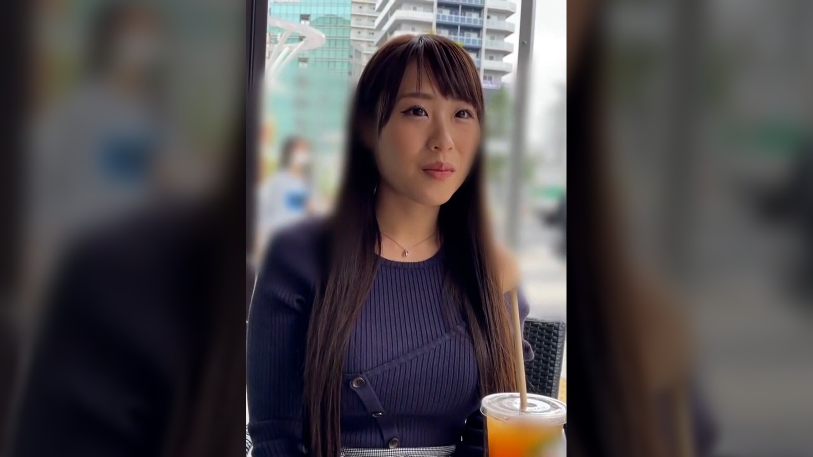 ロングヘアーが綺麗な清楚系で恥じらい強めなむっつりパイパン娘とマッチアプリでラブホで嵌め撮りガチセックス！