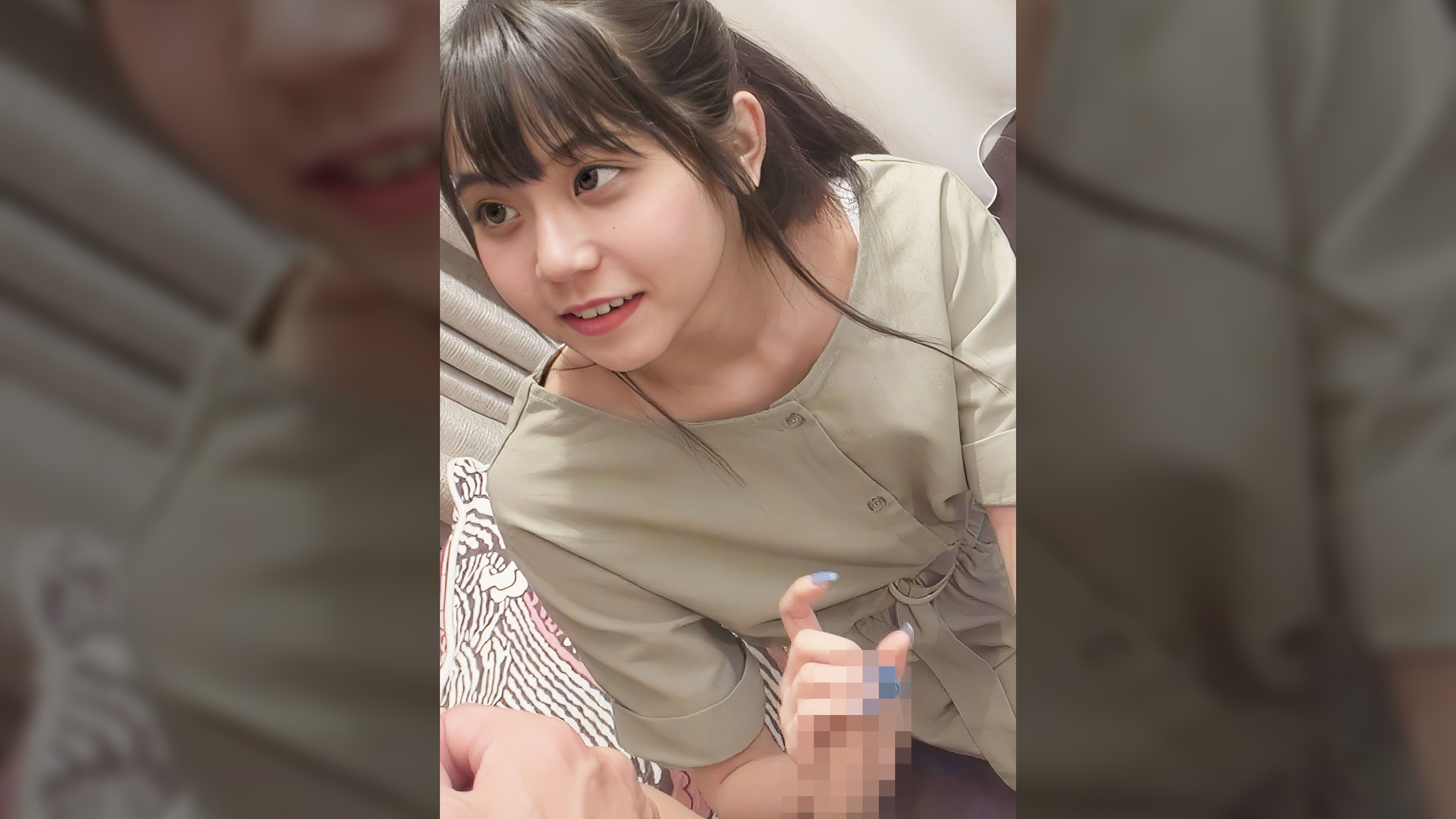 口・顔・胸にザーメンをぶっ掛けられたい純情女子　かれんちゃん