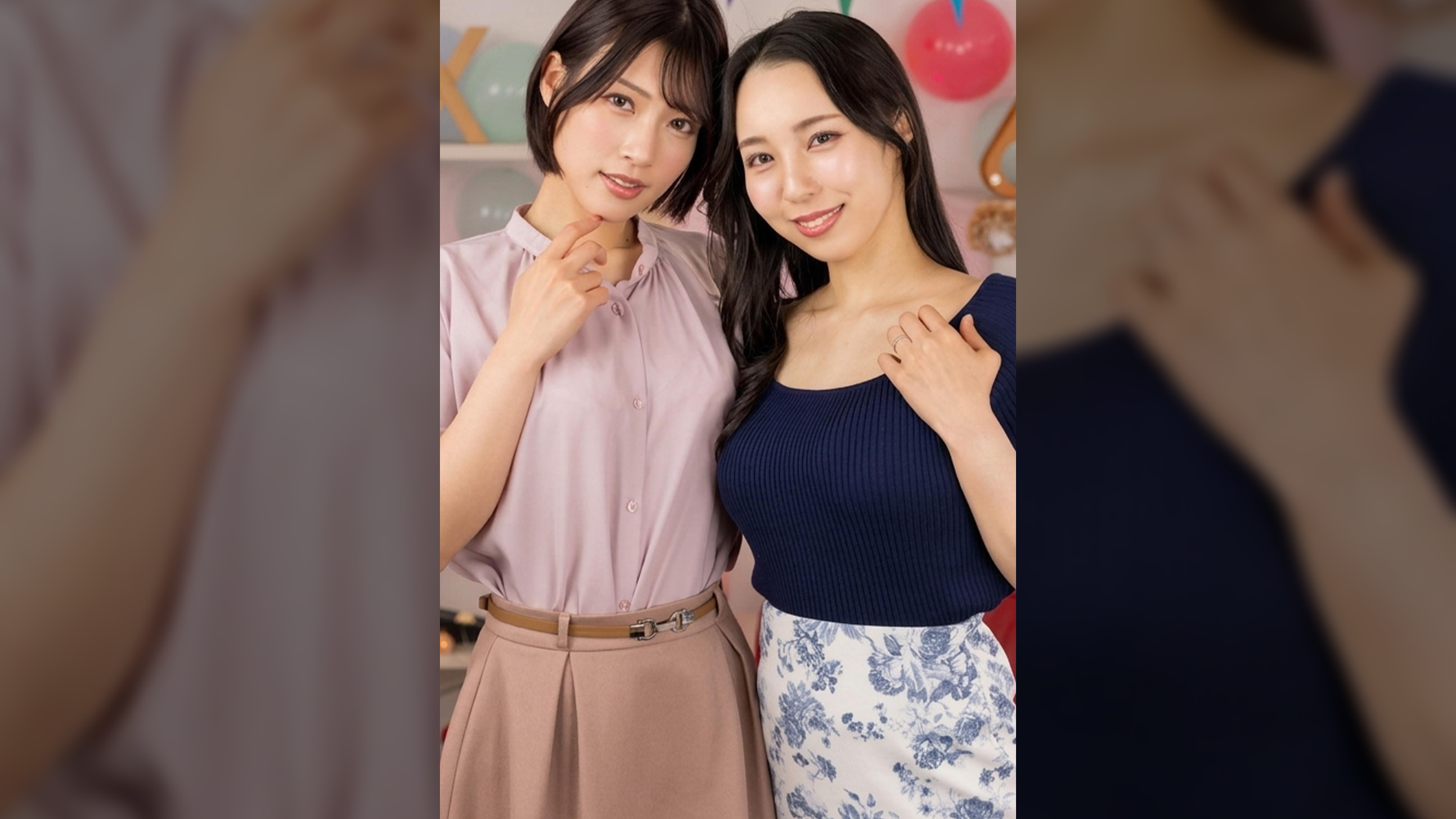 素人参加型モニタリング！　ママ友同士の逆3P筆おろしゲーム　りえ＆ふじ
